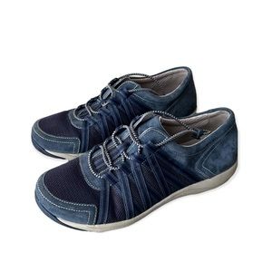 Dansko Honor Blue Suede Sneakers size 39 Wide